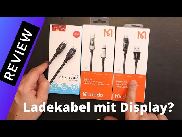 Wie schnell lädt das Handy? USB-C Ladekabel mit Ladedisplay  McDodo und SooPii im Review