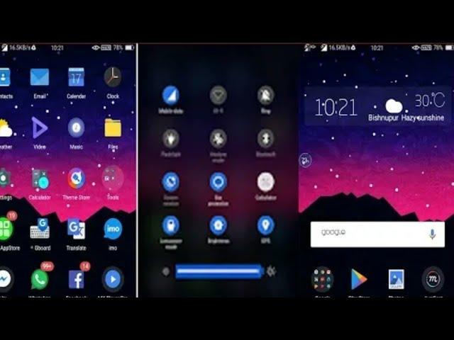 Oppo (colour os ) theme  meterial dark