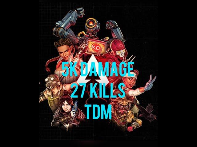 Insane 27 Eliminations 5K Damage Apex Legends TDM Match #apexlegends #gaming #tdm #pc