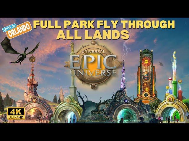 Universal's - Epic Universe full Theme Park fly through