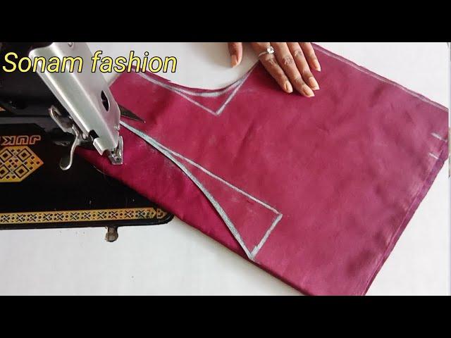 Stylish blouse design v neck cutting and stitching | Model Blouse|New latest Blouse back neck design