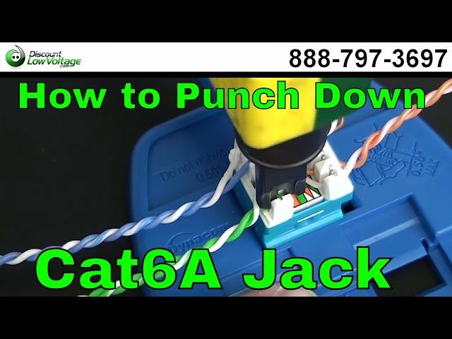 How to Punch Down a RJ45 Cat6A Keystone Jack