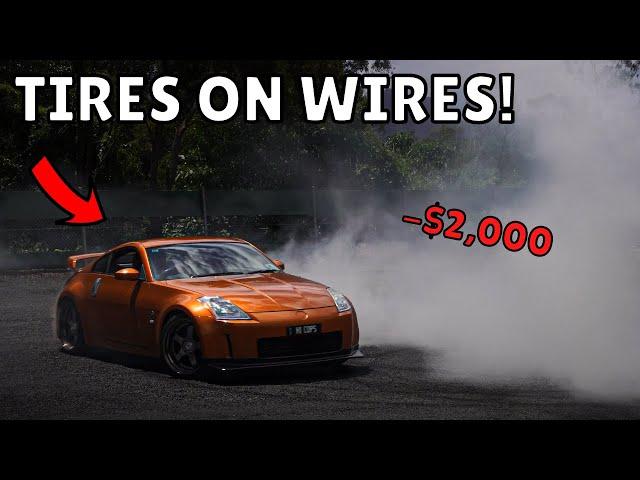 Nissan 350Z Donuts | DESTROYED MY TIRES!