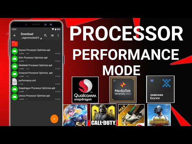 Processor Performance Mode ! Boost Performance ! Max FPS Fix Lag - No Root