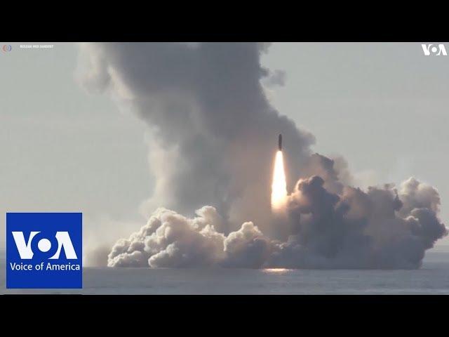 Russian Ministry of Defense released a VIDEO of nuclear submarine test-fired of 4 ballistic missiles