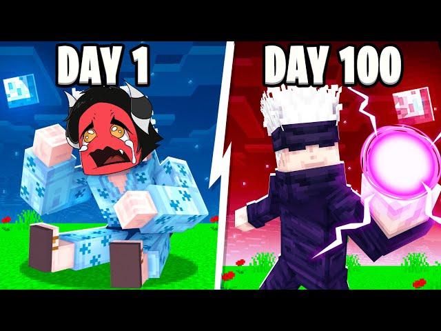 I Survived 100 days in Jujutsu Kaisen Minecraft as GOJO for REVENGE