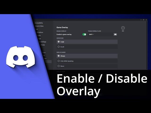 How to turn off Discord overlay | Disable Discord Overlay  Tutorial