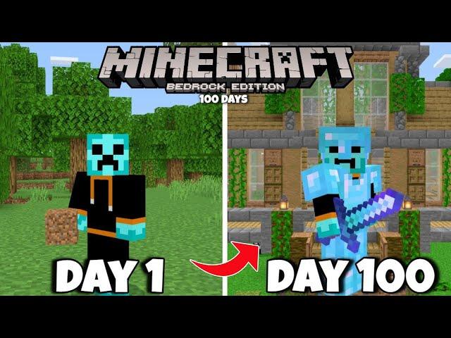 I Survived 100 Days in Minecraft Bedrock Edition