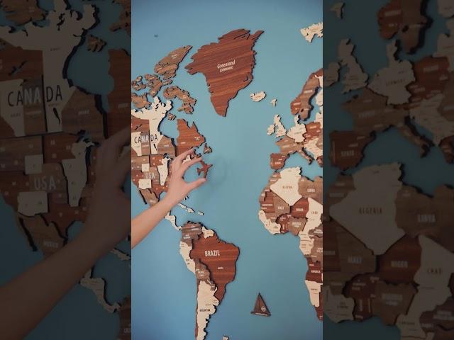 Elevate Your Decor with Our Stunning Wooden World Map - Unique Wall Art!