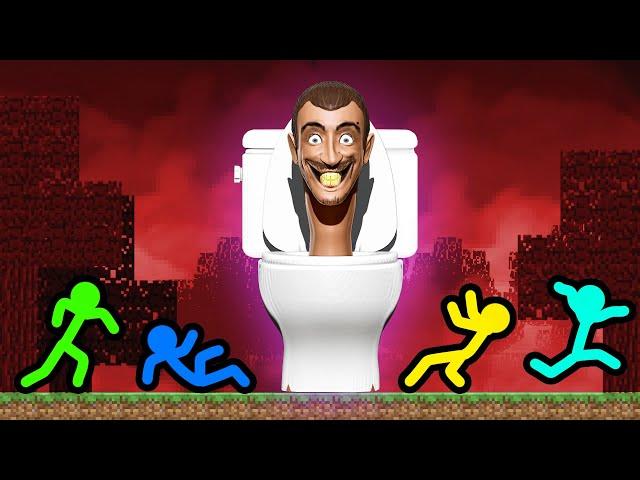 Stickman VS Minecraft: Skibidi Toilet Horror Survival - AVM Shorts Animation