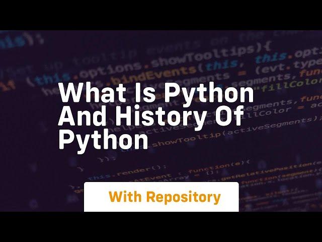 what is python and history of python