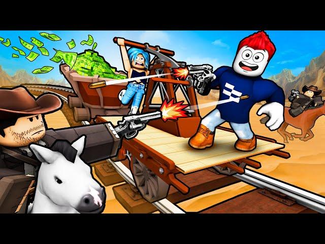 BANDITEN WOLLEN UNSEREN ZUG STEHLEN in Roblox Kugelwagen