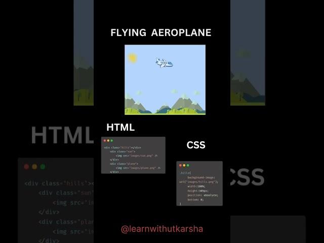 Flying ️ airplane using css animation | CSS Keyframes