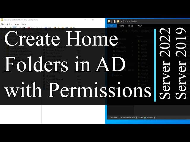 How to add Home Folders to new users with specific Permissions - Active Directory (AD) | Server 2022