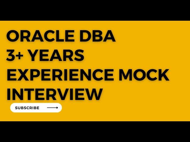 oracle dba interview questions and answers for  experience