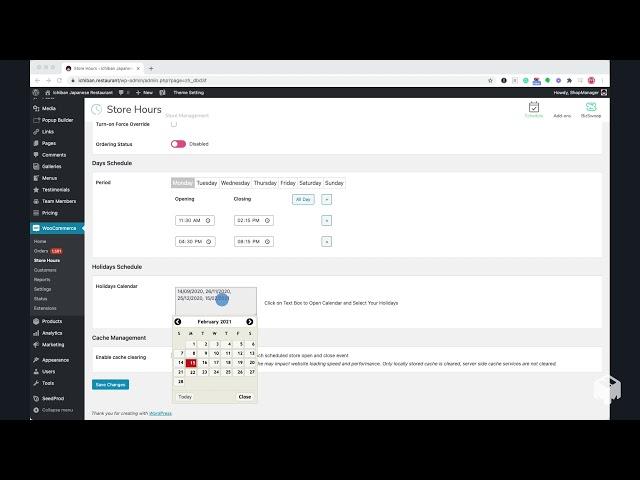 How to close the store on WooCommerce