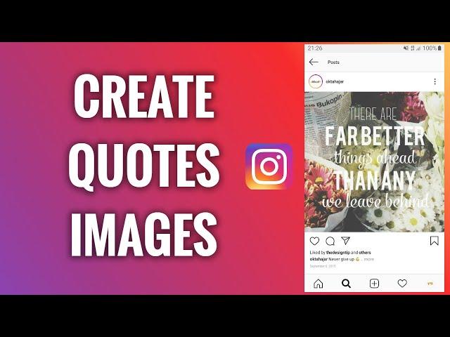 How To Create Quotes Images For Instagram