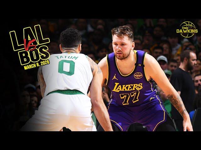 Los Angeles Lakers Full Team Highlights vs Celtics| March 8, 2025 | FreeDawkins