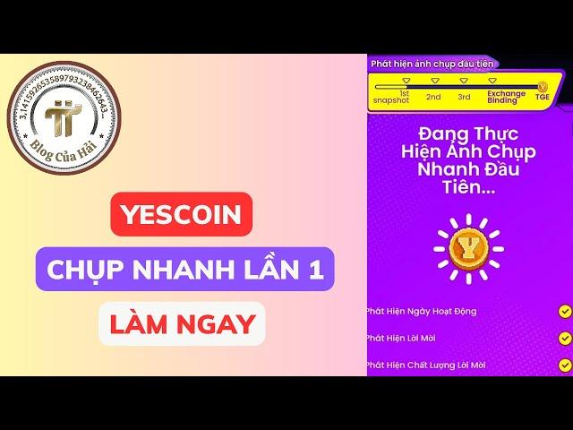 Yescoin Chụp Nhanh Lần 1 - Số Ngày Hoạt Động Và Lời Mời Bạn Bè l Blog Của Hải