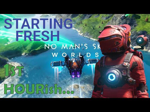 Starting from Scratch in No Mans Sky Worlds Part 1 | 1 Hour Gameplay