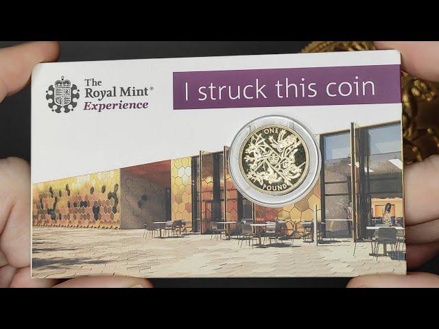 Royal Mint Strike Your Own Rotation Error - The Last Round Pound Coin