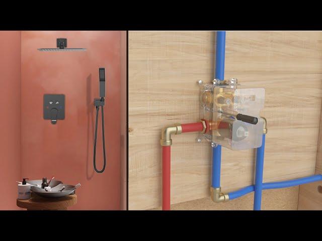 How to Install Bostingner Shower System | BST Shower Faucet Set Installation Guide - Push Button