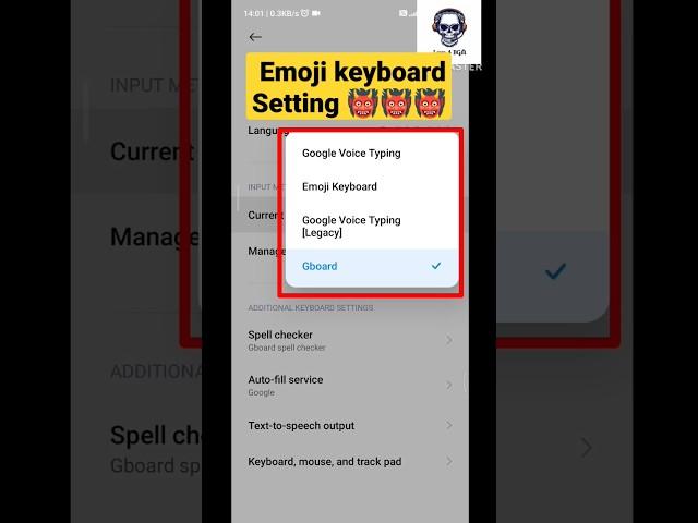 keyboard preference setting//emoji setting in Xiaomi phone #shorts #emojiseting