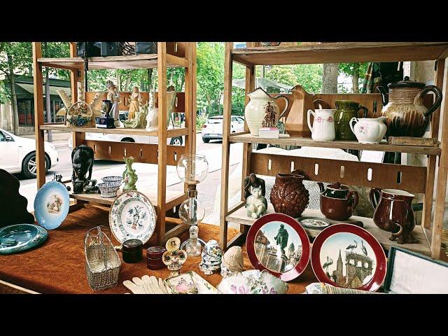 Paris France Marché aux Puces🪑BROCANTE à ParisFLEA MARKET Thrifting|Vintage Shopping Paris|4KHDR