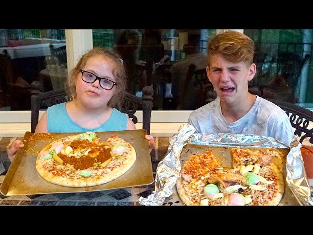 Pizza Challenge REMATCH! (MattyBRaps vs Sarah Grace)