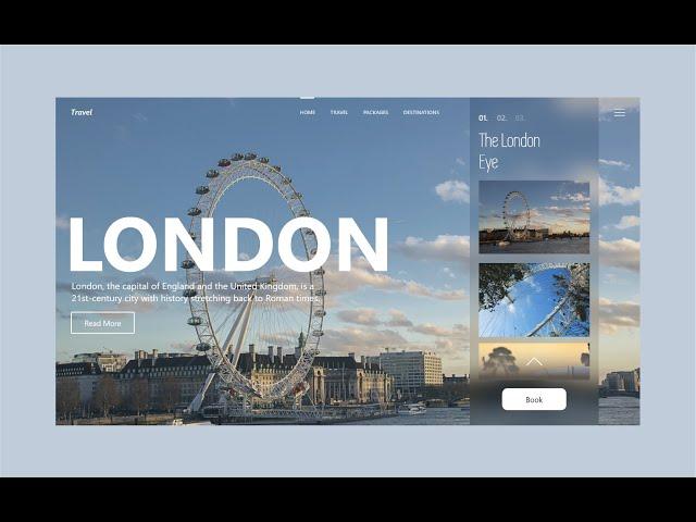 Adobe XD Web UI design - Travel website UI design in Adobe XD - Speed art tutorial