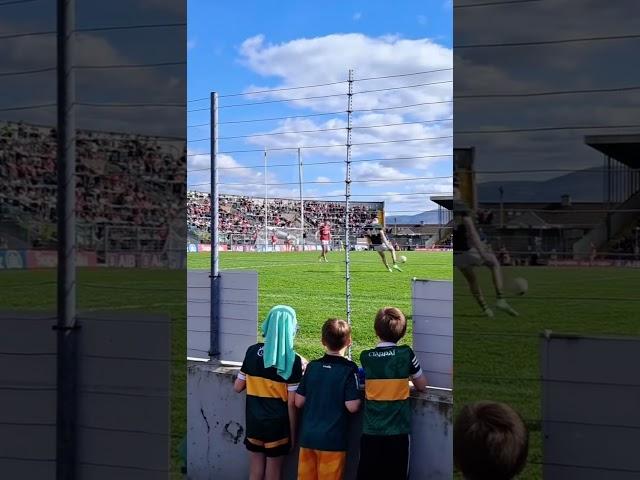 Brilliant angle of Sean O’Shea’s free v Cork ‍ #gaa #gaelicfootball #tccsports