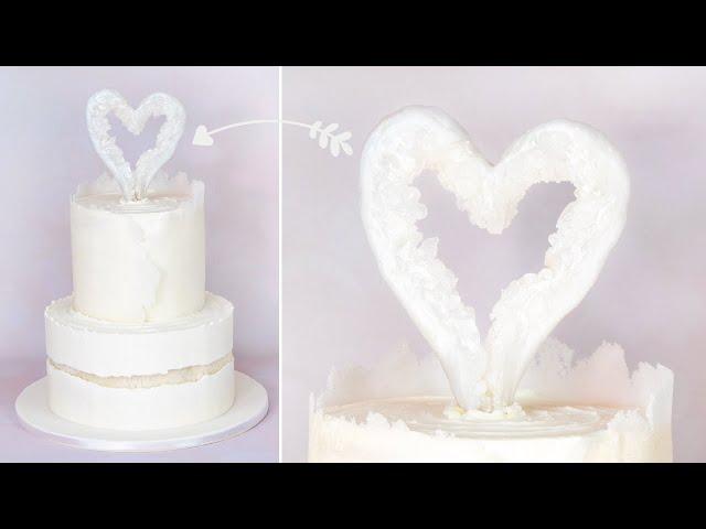 Herz aus Isomalt | Cake Topper aus Zucker