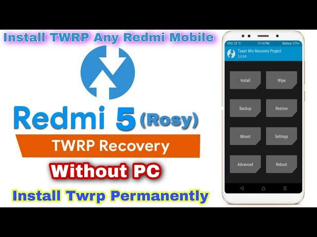 Redmi 5 twrp install without PC | Install twrp in Redmi mobile bugjaeger | bugjaeger twrp Redmi poco