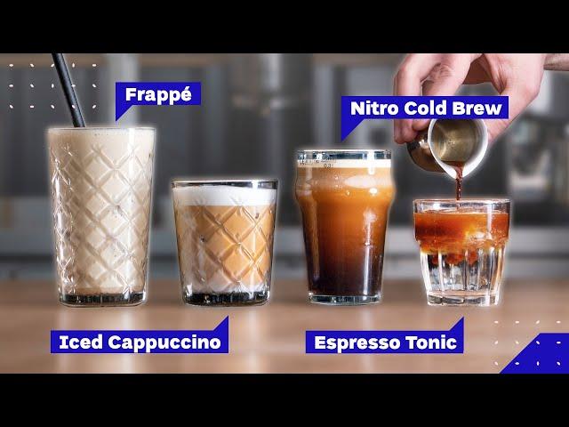 All Iced Coffee Drinks Explained: Cold Brew vs Iced Latte vs Frappe and more!