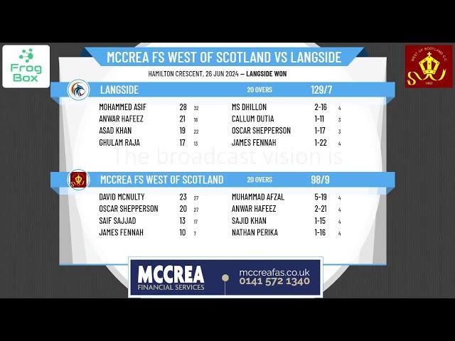 McCrea FS West of Scotland v Langside