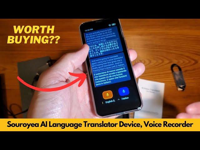 Souroyea AI Language Translator Device, Two Way Real Time Voice Translation | Worth Buying?