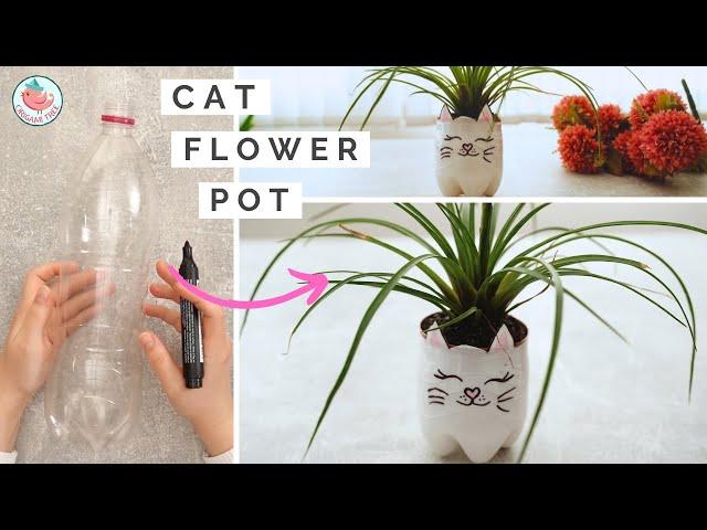  Eco-friendly DIY Cat Planter / Flower Pot Ideas ️ From Recycled Bottles 