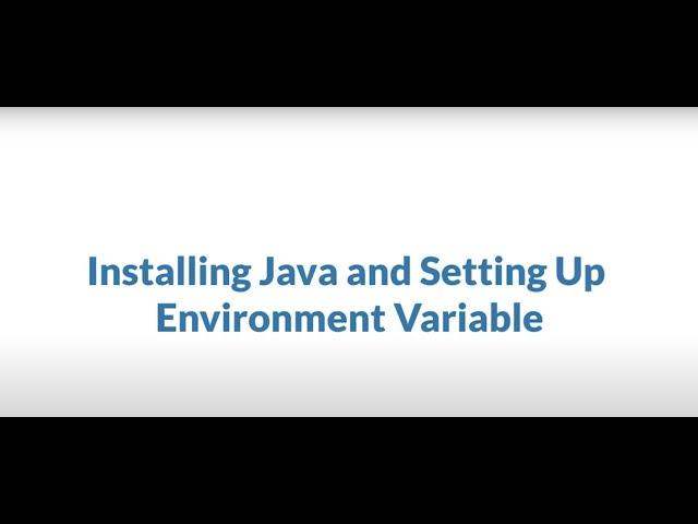 Installed JDK and set path variable