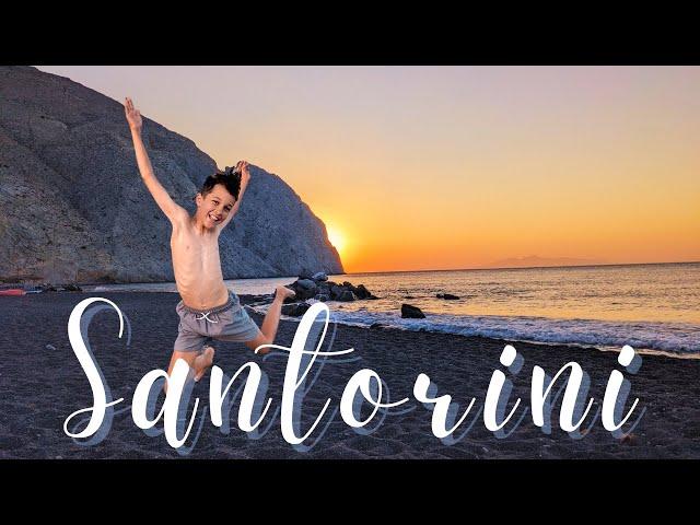 SANTORINI, Greece -  Perissa Black Beach, Oia & Fira! How we did it right with kids!