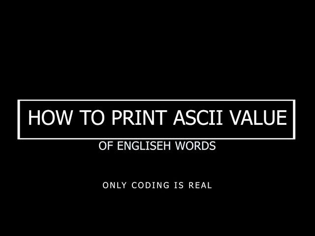 How to print A-Z ASCII values in C | C Programming full playlist | Only Coding Is Real