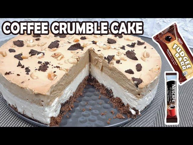 3 INGREDIENTS ONLY COFFEE CRUMBLE ICE CREAM CAKE | HOW TO MAKE AN ICE CREAM CAKE AFFORDABLE AND EASY