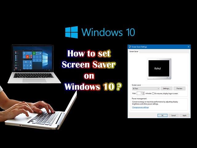 windows 10 tips & tricks - how to set screen savers | 3D text screen saver | computer settings