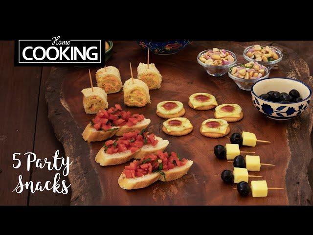 5 PARTY SNACKS | NO FIRE COOKING | Cooking Without Fire