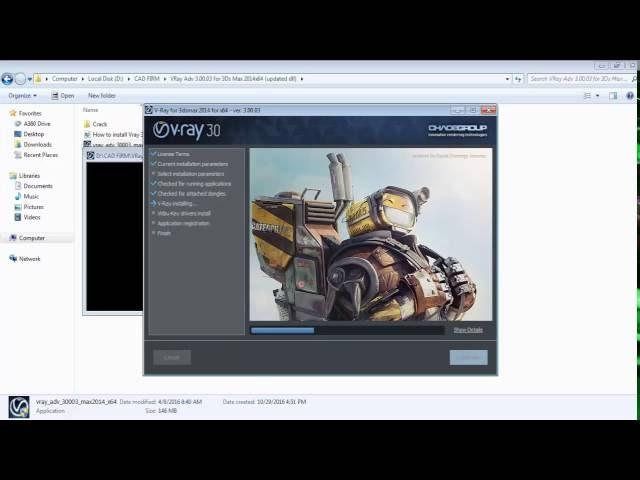 how to install vray in 3ds max 2014