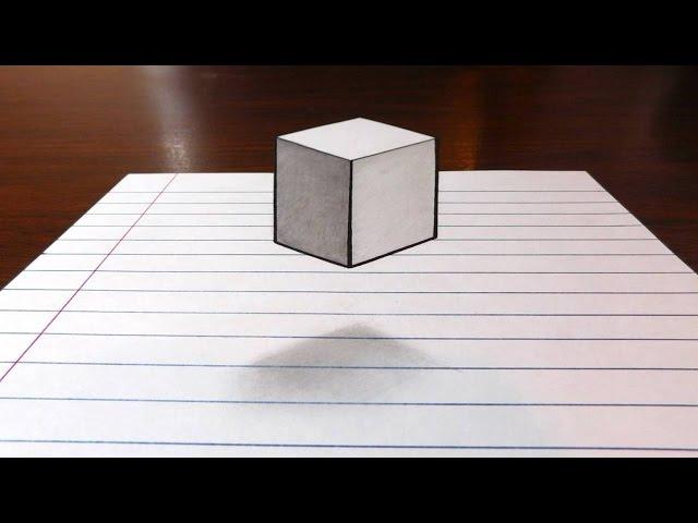Floating Cube - 3D Trick Art on Paper