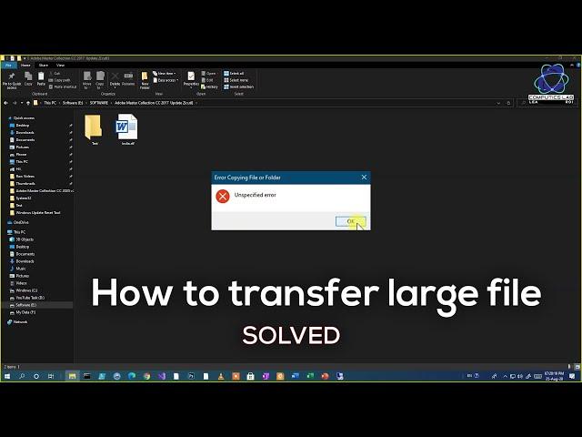 [Solved] Error copying file or folder unspecified error over Remote Desktop Connection file transfer