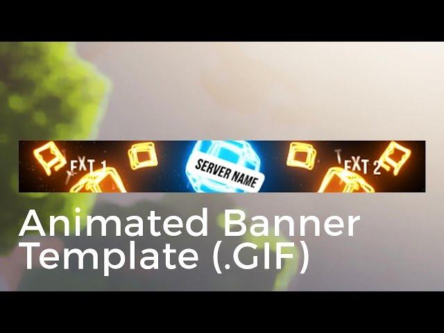 Minecraft Animated Server Banner Template "Drop the Blocks"