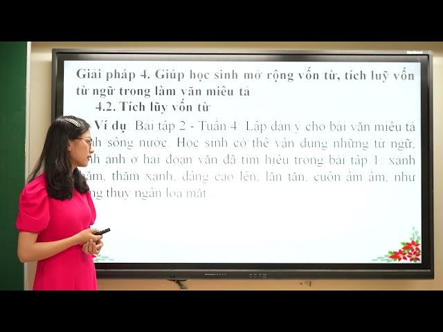 Biện pháp " rèn kỹ năng viết văn miêu tả cho học sinh lớp 5 trường Tiểu học Hà Khẩu " Ms Thùy