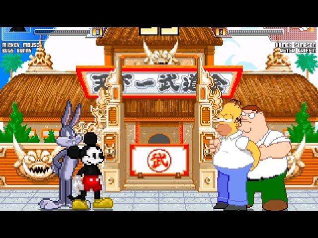 MUGEN Request [1113]: Mickey Mouse & Bugs Bunny vs. Homer Simpson & Peter Griffin