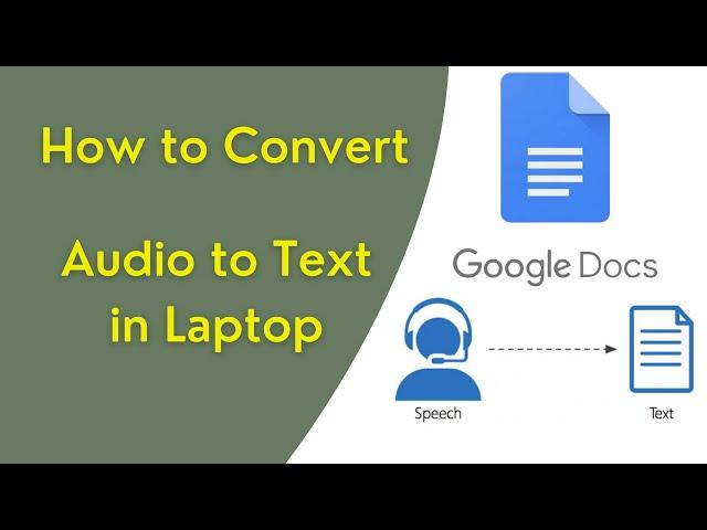 How to Convert Audio to Text in Laptop | Speech to Text Online